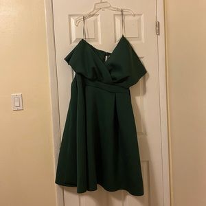 ASOS Emerald Off-shoulder Cocktail Dress